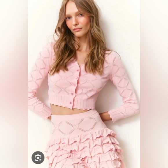 LoveShackFancy Petra in Velour pink Sz L - Picture 1 of 3
